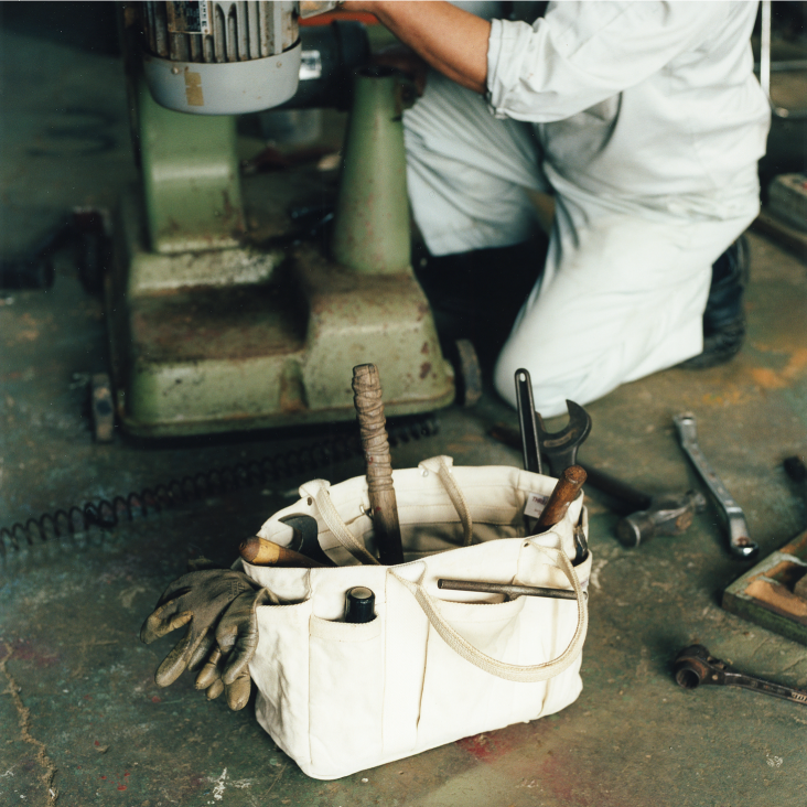Heavy canvas tool tote bag